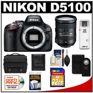 Nikon D5100 Digital SLR Camera Body - Refurbished with Nikon 18-200mm VR II Zoom Lens + 32GB Card + Remote + Case + Accessory Kit - Digital Cameras and Accessories - Hip Lens.com