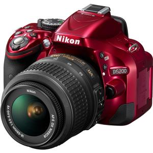 Nikon D5200 Digital SLR Camera & 18-55mm G VR DX AF-S Zoom Lens (Red)