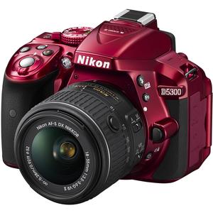 Nikon D5300 Digital SLR Camera & 18-55mm G VR DX II AF-S Zoom Lens (Red)