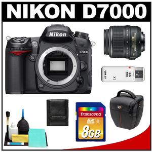 Nikon D7000 Digital SLR Camera Body - Refurbished & 18-55mm VR Lens with 8GB Card + Case + Accessory Kit - Digital Cameras and Accessories - Hip Lens.com