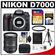 Nikon D7000 Digital SLR Camera Body - Factory Refurbished & Nikon 18-200mm G VR II AF-S Lens with 32GB Card + UV Filter + Case + Tripod Kit