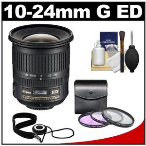Nikon 10-24mm f/3.5-4.5 G DX AF-S ED Zoom-Nikkor Lens with 3 UV/FLD/CPL Filters + Accessory Kit - Digital Cameras and Accessories - Hip Lens.com