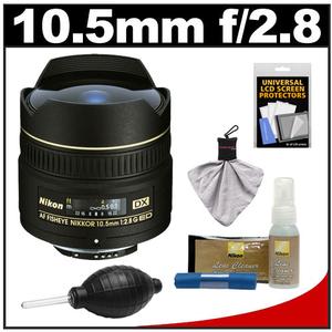 Nikon 10.5mm f/2.8G ED DX AF Fisheye-Nikkor Lens with Cleaning & Accessory Kit