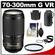 Nikon 70-300mm f/4.5-5.6 G VR AF-S ED-IF Zoom-Nikkor Lens with UV Filter + Cleaning Kit