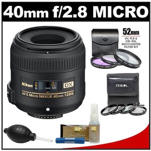 Nikon 40mm f/2.8 G DX AF-S Micro-Nikkor Lens with 7 UV/FLD/CPL & Close-up Filters + Nikon Cleaning Kit - Digital Cameras and Accessories - Hip Lens.com