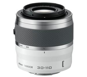 Nikon 1 30-110mm f/3.8-5.6 VR Nikkor Lens (White) - Digital Cameras and Accessories - Hip Lens.com