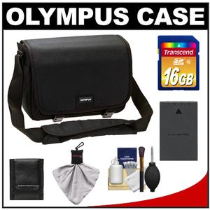 Olympus PEN  OM-D & E-Series DSLR Camera Messenger Case with 16GB Card + BLS-1/ BLS-5 Battery + Accessory Kit - Digital Cameras and Accessories - Hip Lens.com