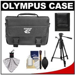Olympus E-System Micro 4/3 Digital SLR Camera Case - Gadget Bag (Black) with Tripod + Cleaning & Accessory Kit - Digital Cameras and Accessories - Hip Lens.com