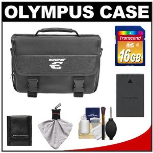 Olympus E-System Micro 4/3 Digital SLR Camera Case - Gadget Bag (Black) with 16GB Card + BLS-1/ BLS-5 Battery + Accessory Kit - Digital Cameras and Accessories - Hip Lens.com