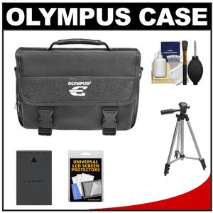 Olympus E-System Micro 4/3 Digital SLR Camera Case - Gadget Bag (Black) with Tripod + BLS-1/ BLS-5 Battery + Accessory Kit - Digital Cameras and Accessories - Hip Lens.com
