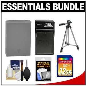 Essentials Bundle for Olympus OM-D EM-5 EM-1 Digital Camera with BLN-1 Battery & Charger + 32GB Card + Tripod + Accessory Kit