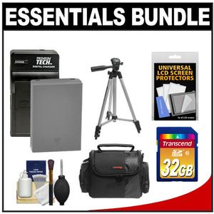 Essentials Bundle for Olympus OM-D EM-5 EM-1 Digital Camera with BLN-1 Battery & Charger + 32GB Card + Case + Tripod + Accessory Kit