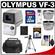 Olympus PEN VF-3 Electronic Viewfinder for Micro Four Thirds Digital Cameras (Silver) + Telephoto/Wide-Angle Lens Set + 32GB Card + BLS-1/BLS-5 Battery + Case + Accessory Kit