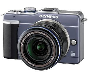 Olympus PEN E-PL1 Micro 4/3 Digital Camera & 14-42mm Lens (Slate Blue/Black)-Refurbished includes Full 1 Year Warranty - Digital Cameras and Accessories - Hip Lens.com