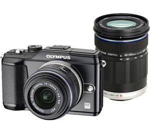 Olympus PEN E-PL2 Micro 4/3 Digital Camera & 14-42mm II & 40-150mm Lens (Black) - Digital Cameras and Accessories - Hip Lens.com