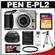 Olympus Pen E-PL2 Micro 4/3 Digital Camera & 14-42mm II Lens (Silver) - Factory Demo with 16GB Card + UV Filter + Tripod + Case + Accessory Kit