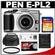 Olympus Pen E-PL2 Micro 4/3 Digital Camera & 14-42mm II Lens (Silver) - Factory Demo with 32GB Card + Case + UV Filter + Accessory Kit