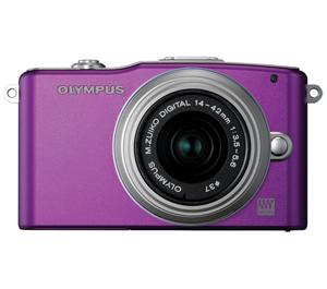 Olympus PEN Mini E-PM1 Micro Digital Camera & 14-42mm II Lens (Purple/Silver)-Refurbished includes Full 1 Year Warranty - Digital Cameras and Accessories - Hip Lens.com