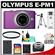 Olympus PEN Mini E-PM1 Micro 4/3 Digital Camera & 14-42mm II Lens (Purple/Silver) with 16GB Card + Battery + Case + UV Filter + Tripod + Cleaning & Accessory Kit