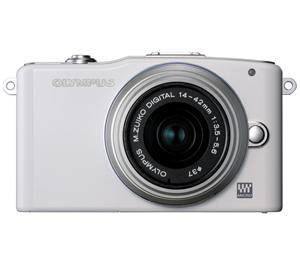 Olympus PEN Mini E-PM1 Micro Digital Camera & 14-42mm II Lens (White/Silver) -Refurbished includes Full 1 Year Warranty - Digital Cameras and Accessories - Hip Lens.com