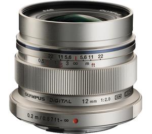 Olympus M.Zuiko 12mm f/2.0 ED Digital Lens (Silver) - Refurbished includes Full 1 Year Warranty - Digital Cameras and Accessories - Hip Lens.com