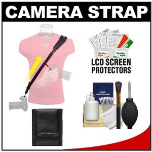 Op/Tech USA Neoprene Utility Camera Strap-Sling (Black) with Cleaning & Accessory Kit - Digital Cameras and Accessories - Hip Lens.com
