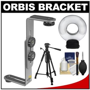Orbis Arm Bracket & Orbis Ring Flash Attachment Turn Your Standard SLR Flash/Strobe Into A Ring Flash with Tripod + Accessory Kit - Digital Cameras and Accessories - Hip Lens.com