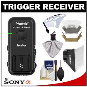 Phottix Strato II Wireless Multi 5-in-1 Receiver (for Sony Cameras & Flash) with Soft Box + Flash Diffuser + Cleaning Kit - Digital Cameras and Accessories - Hip Lens.com