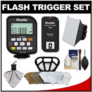 Phottix Odin Wireless TTL Flash Trigger Set (for Canon Cameras) with Soft Box + Flash Diffuser + Cleaning Kit - Digital Cameras and Accessories - Hip Lens.com