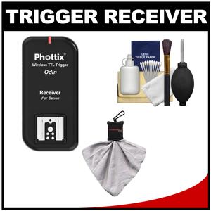 Phottix Odin Wireless TTL Flash Trigger Receiver Only (for Canon Cameras) with Cleaning Kit - Digital Cameras and Accessories - Hip Lens.com