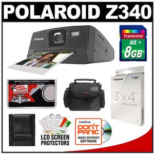 Polaroid Z340 Instant Digital Camera with ZINK Zero Ink Printing Technology + (30) Paper Film Prints (1 Extra Pack) + 8GB Card + Case + Accessory Kit - Digital Cameras and Accessories - Hip Lens.com