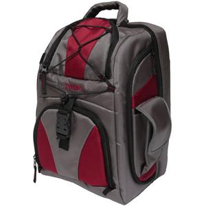 Portare Multi-Use Laptop/iPad/Digital SLR Camera Backpack Case (Gray/Maroon)