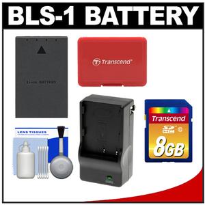 Power2000 ACD-272 BLS-1 Rechargeable Battery for Olympus BLS-1 & BLS-5 with 8GB Card + Charger + Accessory Kit - Digital Cameras and Accessories - Hip Lens.com