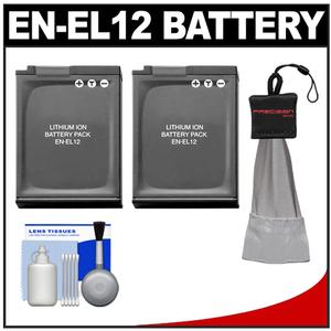 Power2000 ACD-294 Rechargeable Battery for Nikon EN-EL12 with Spudz + Cleaning Kit - Digital Cameras and Accessories - Hip Lens.com