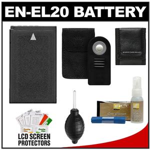 Power2000 ACD-348 Rechargeable Battery for Nikon EN-EL20 with ML-L3 Shutter Release Remote + Kit for Nikon 1 J1 Interchangeable Lens Digital Camera - Digital Cameras and Accessories - Hip Lens.com