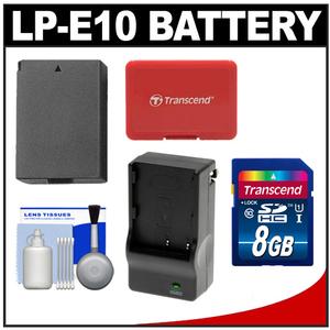Power2000 ACD-340 Rechargeable Battery for Canon LP-E10 with 8GB Card + Charger + Accessory Kit - Digital Cameras and Accessories - Hip Lens.com