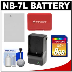 Power2000 ACD-295 Rechargeable Battery for Canon NB-7L with 8GB Card + Charger + Accessory Kit - Digital Cameras and Accessories - Hip Lens.com