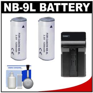 Power2000 ACD-326 Rechargeable Battery for Canon NB-9L with Charger + Cleaning Kit - Digital Cameras and Accessories - Hip Lens.com