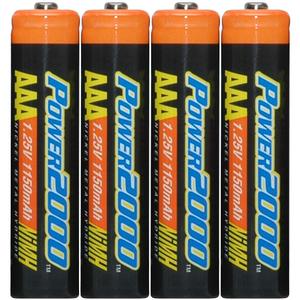 Power2000 XP4AAA-11 1150mAh NiMH AAA Rechargeable Batteries (4 Pack) - Digital Cameras and Accessories - Hip Lens.com