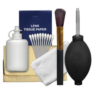 Precision Design 6-Piece Camera And Lens Cleaning Kit with Blower  Brush  Fluid  Cloth  Tissues And Tips