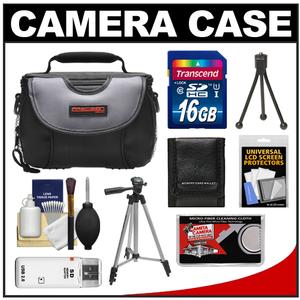 Precision Design PD-C15 Digital Camera/Camcorder Case with 16GB Card + Tripod + Cleaning & Accessory Kit - Digital Cameras and Accessories - Hip Lens.com