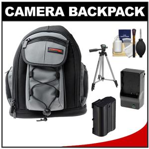 Precision Design PD-MBP ILC Digital Camera Mini Sling Backpack with EN-EL15 Battery & Charger + Tripod + Accessory Kit