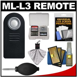 Precision Design ML-L3 Wireless Shutter Release Remote Control for Nikon Cameras with Nikon Cleaning Kit for D610 D750 D7100 D7200 D5200 D5300 D5500 D3200 D3300