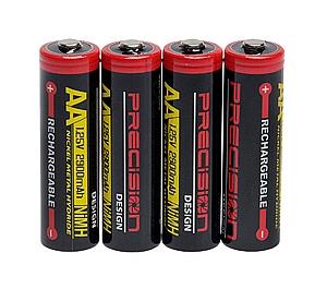 Precision Design (4 Pack) 2900mAh AA NiMH Rechargeable Batteries - Digital Cameras and Accessories - Hip Lens.com