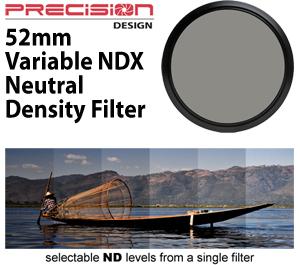 Precision Design 52mm Variable NDX Neutral Density Filter - Digital Cameras and Accessories - Hip Lens.com