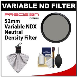 Precision Design 52mm Variable NDX Neutral Density Filter with Cleaning Kit - Digital Cameras and Accessories - Hip Lens.com