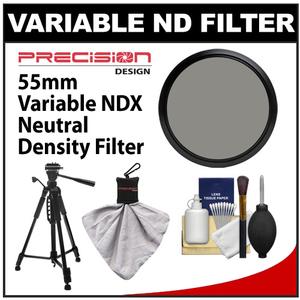Precision Design 55mm Variable NDX Neutral Density Filter with Tripod + Cleaning Kit - Digital Cameras and Accessories - Hip Lens.com