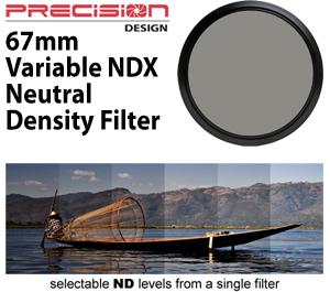 Precision Design 67mm Variable NDX Neutral Density Filter - Digital Cameras and Accessories - Hip Lens.com