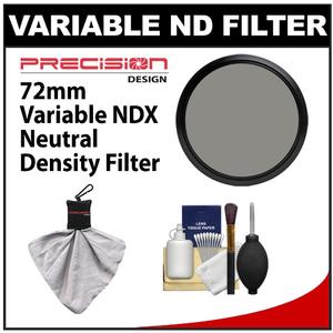 Precision Design 72mm Variable NDX Neutral Density Filter with Cleaning Kit - Digital Cameras and Accessories - Hip Lens.com
