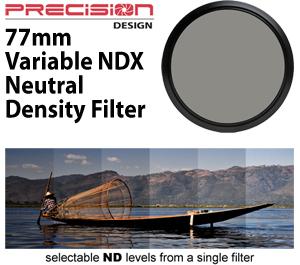 Precision Design 77mm Variable NDX Neutral Density Filter - Digital Cameras and Accessories - Hip Lens.com